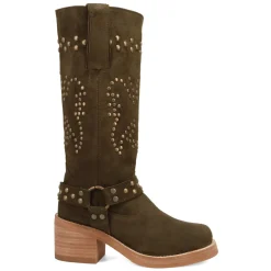 Troubadour Studded Round Toe Pull On Boots