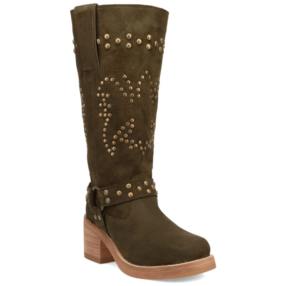 Troubadour Studded Round Toe Pull On Boots