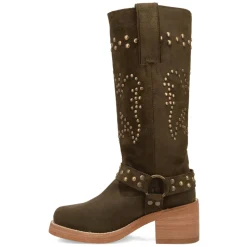 Troubadour Studded Round Toe Pull On Boots