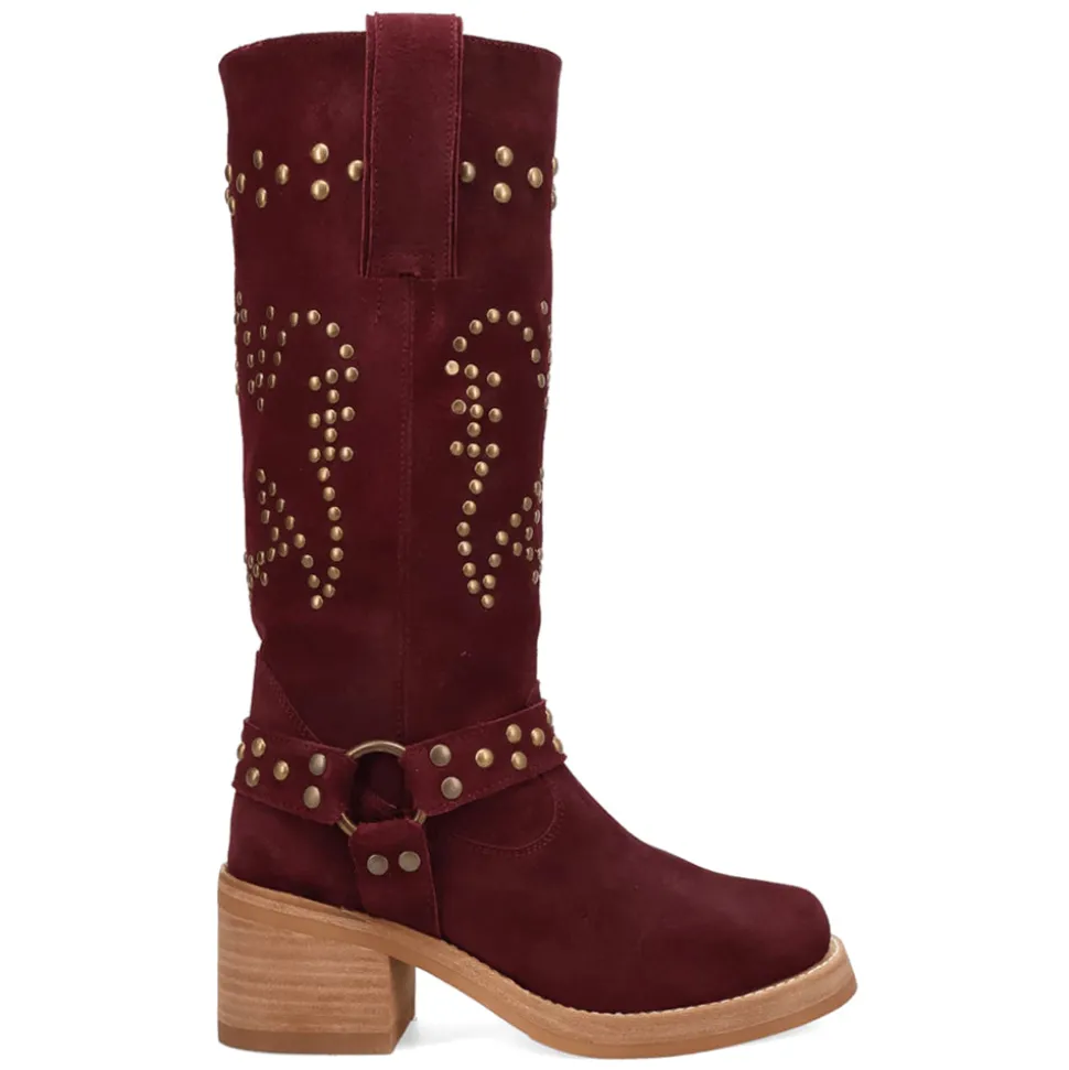 Troubadour Studded Round Toe Pull On Boots
