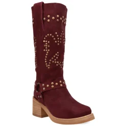 Troubadour Studded Round Toe Pull On Boots