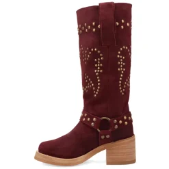 Troubadour Studded Round Toe Pull On Boots