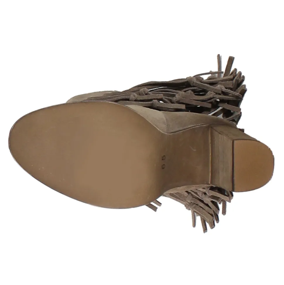 True Sky Western Fringe Round Toe Boots
