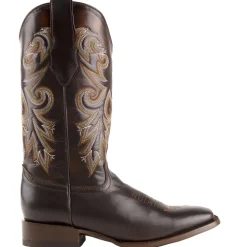Tundra Embroidered Square Toe Pull On Cowboy Boots