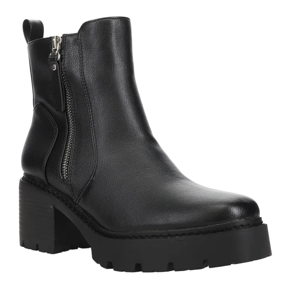 Up To No Good Round Toe Zippered Platform Boots