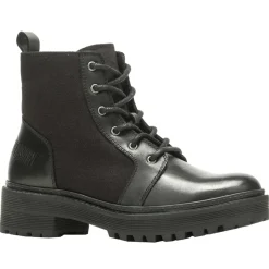 Valene Canvas Round Toe Zippered Lace Up Boots
