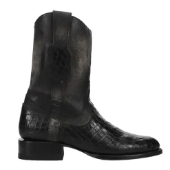 Winston Alligator Print Round Toe Cowboy Boots