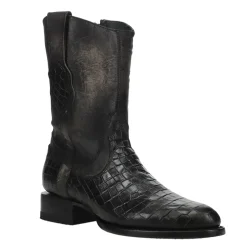 Winston Alligator Print Round Toe Cowboy Boots