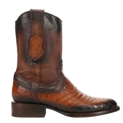 Winston Alligator Print Round Toe Cowboy Boots
