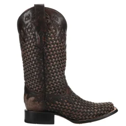Woven Square Toe Cowboy Boots
