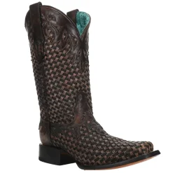 Woven Square Toe Cowboy Boots