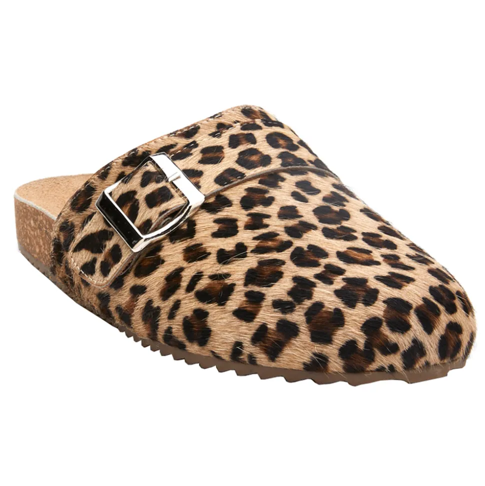 Zella Leopard Buckle Mules